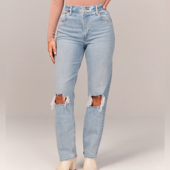 Abercrombie & Fitch Denim - Abercrombie & Fitch 90s straight ultra high rise curve love jeans
